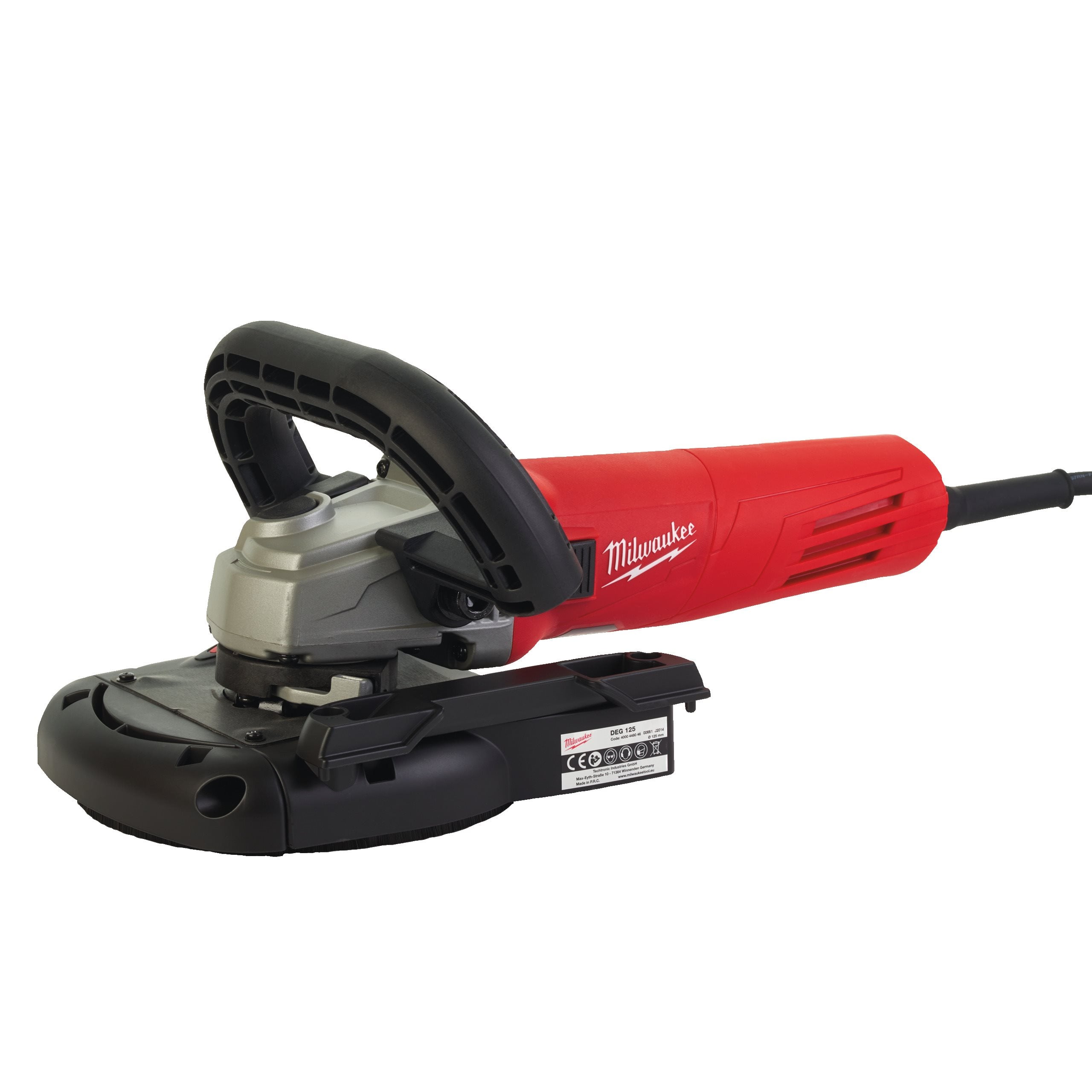 Amoladora angular de 1.200W con protector de desbaste
