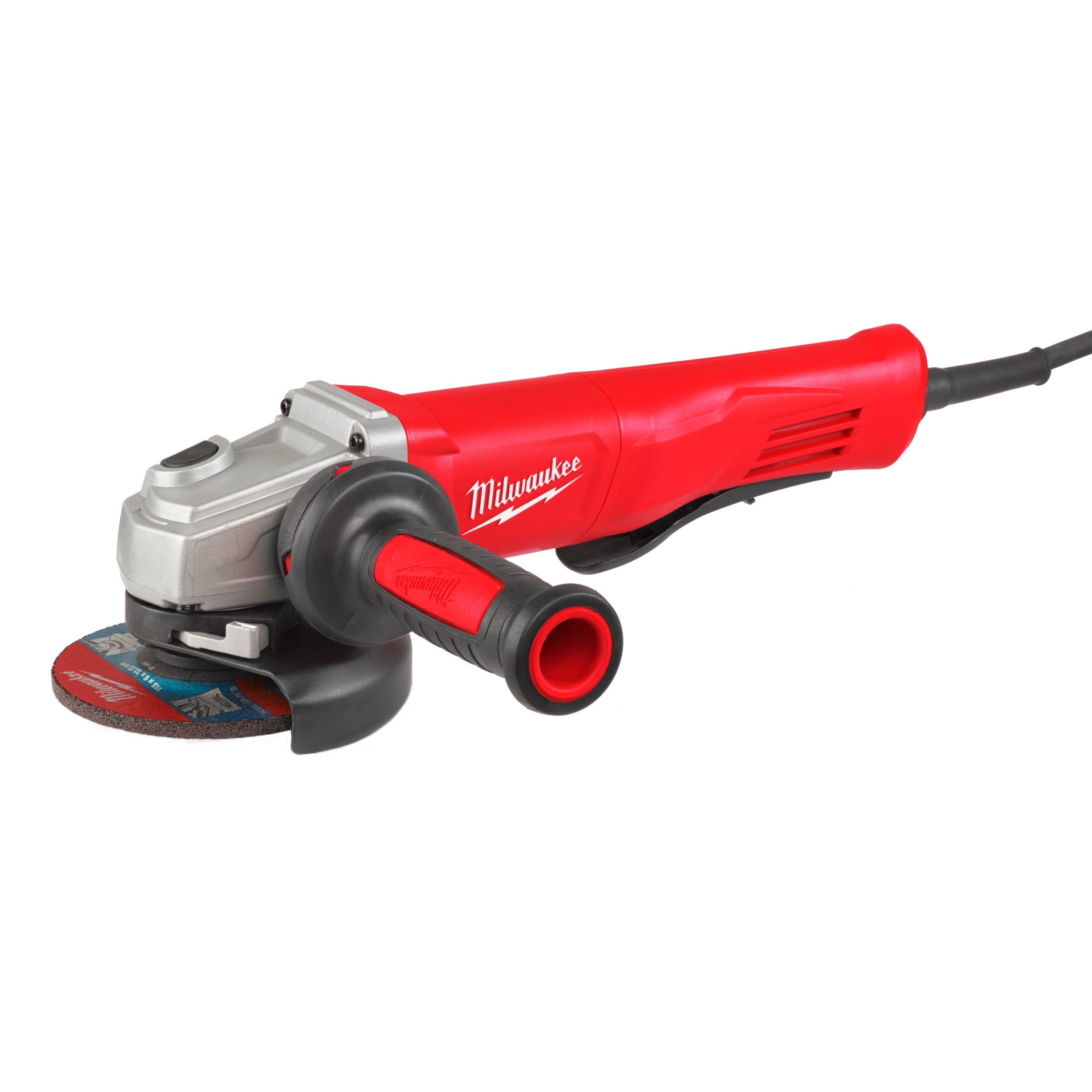 Amoladora angular de 1.250W con AVS e interruptor de paleta